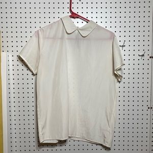 White American Apparel Peter Pan collar blouse